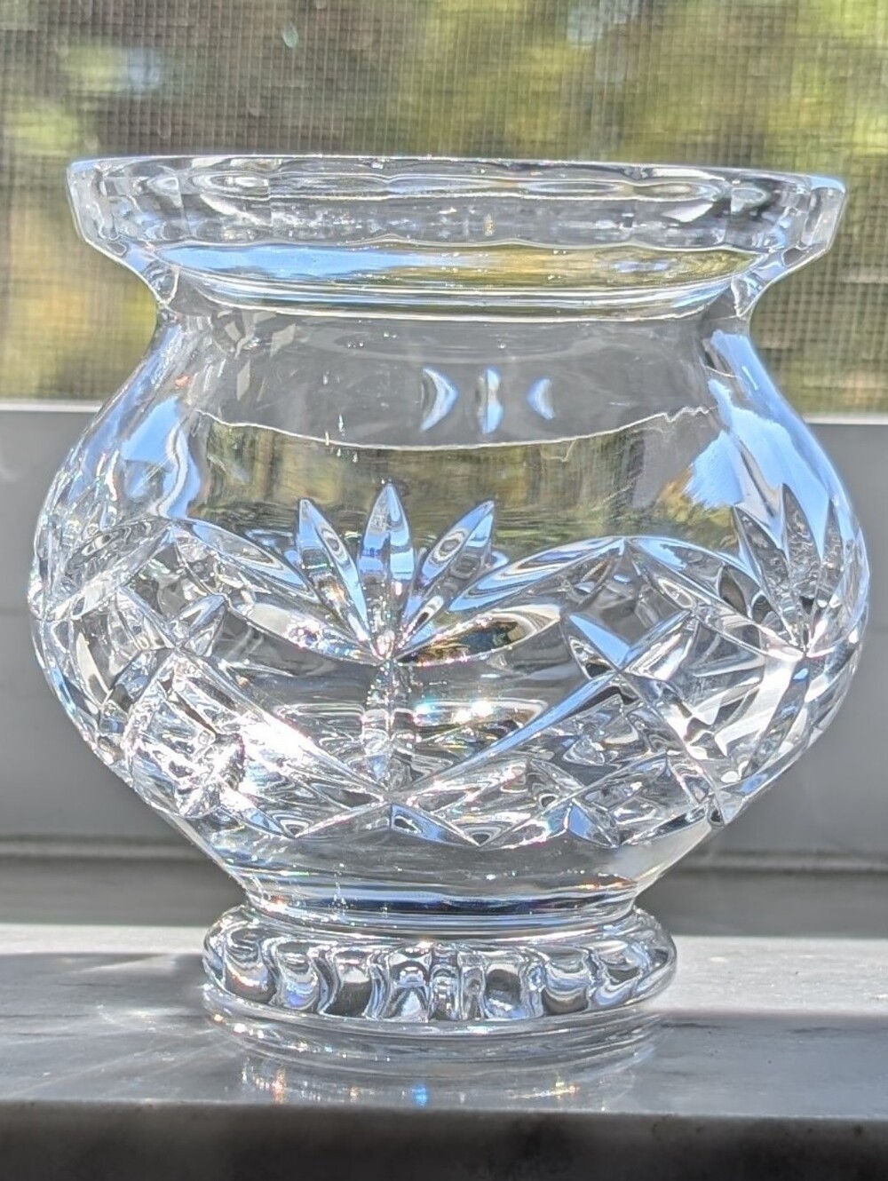 Votive Candle Holder Clear Honour Crystal 24% Leaded Made In Slovenia